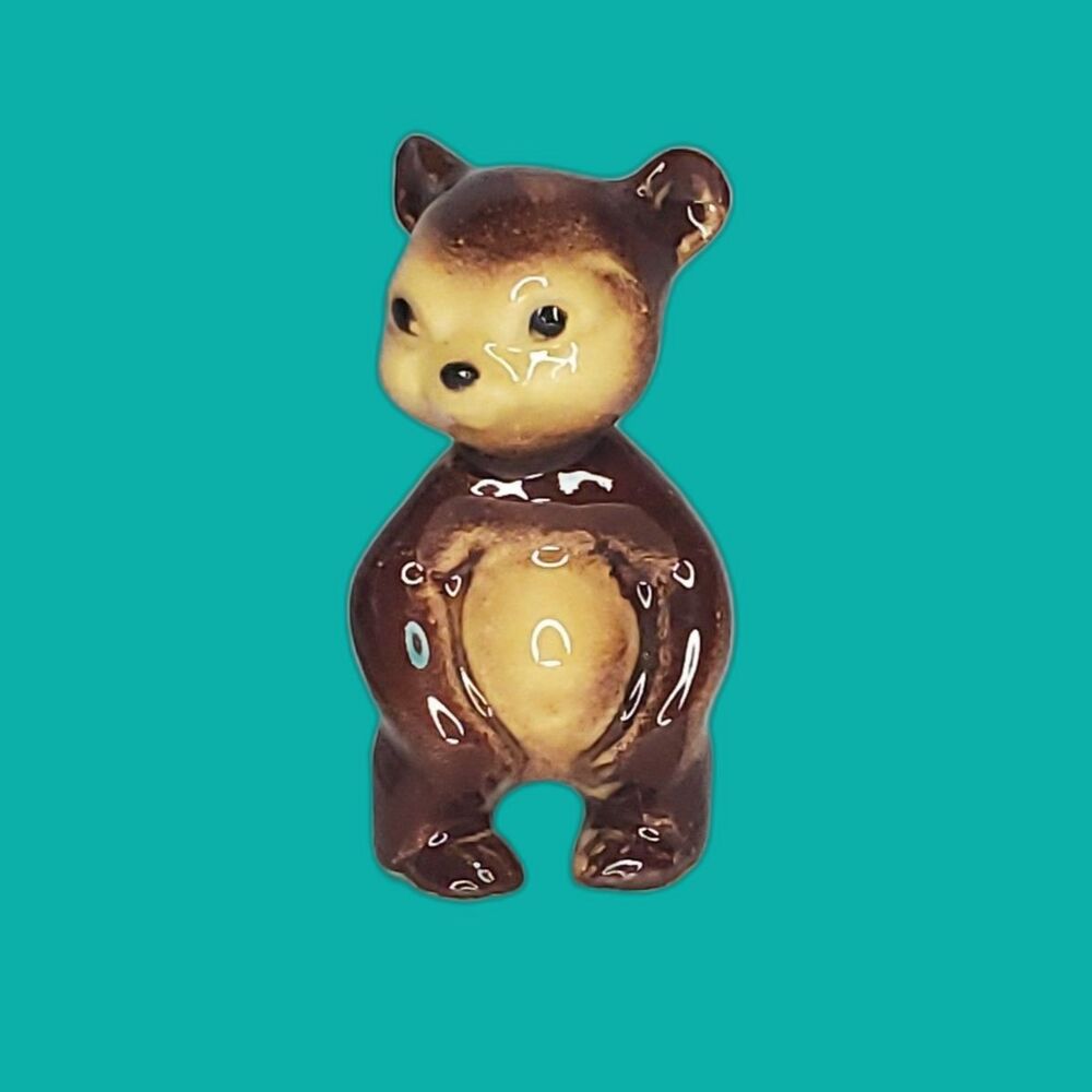 Hagen Renaker Standing Brown Bear Vintage Miniature Figurine Trinket